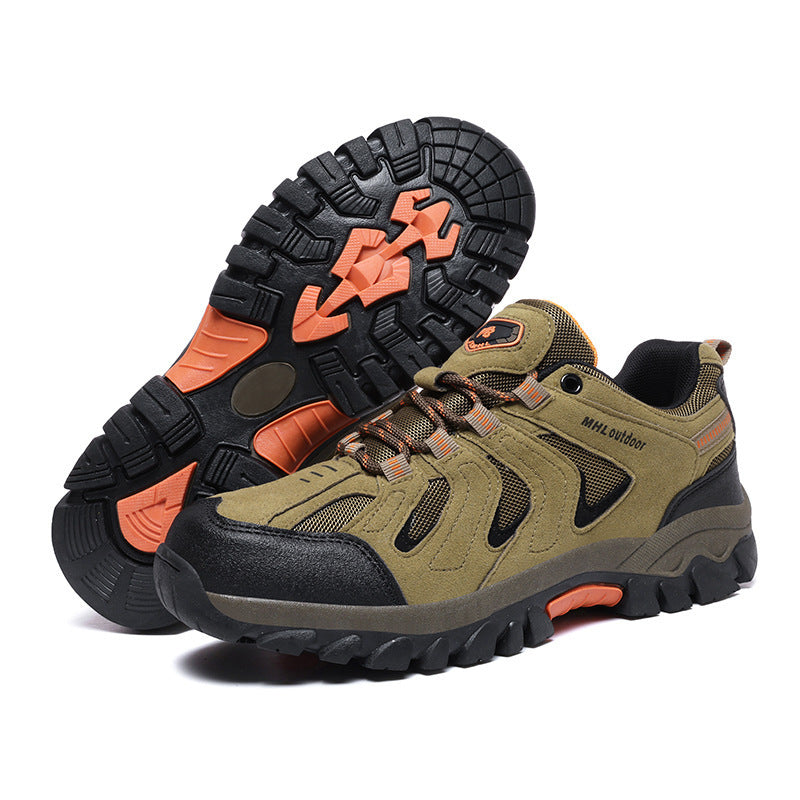 Herren nan urbaner Outdoor-Utility-Schnürschuh mit verstärkter Schutzkappe, atmungsaktiven Mesh-Einsätzen und griffiger Profilsohle Drune