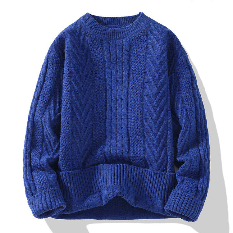 Herren Grobstrickpullover mit Zopfmuster und lässigem Schnitt Drune