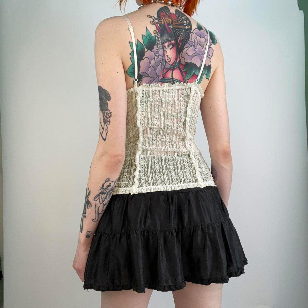 Damen Rüschen-Top mit verstellbaren Trägern und verführerischem Design Drune