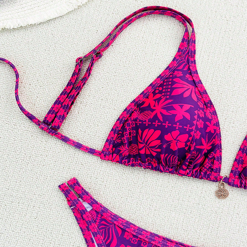 Damen Triangel-Bikini-Set mit verstellbaren Trägern Drune