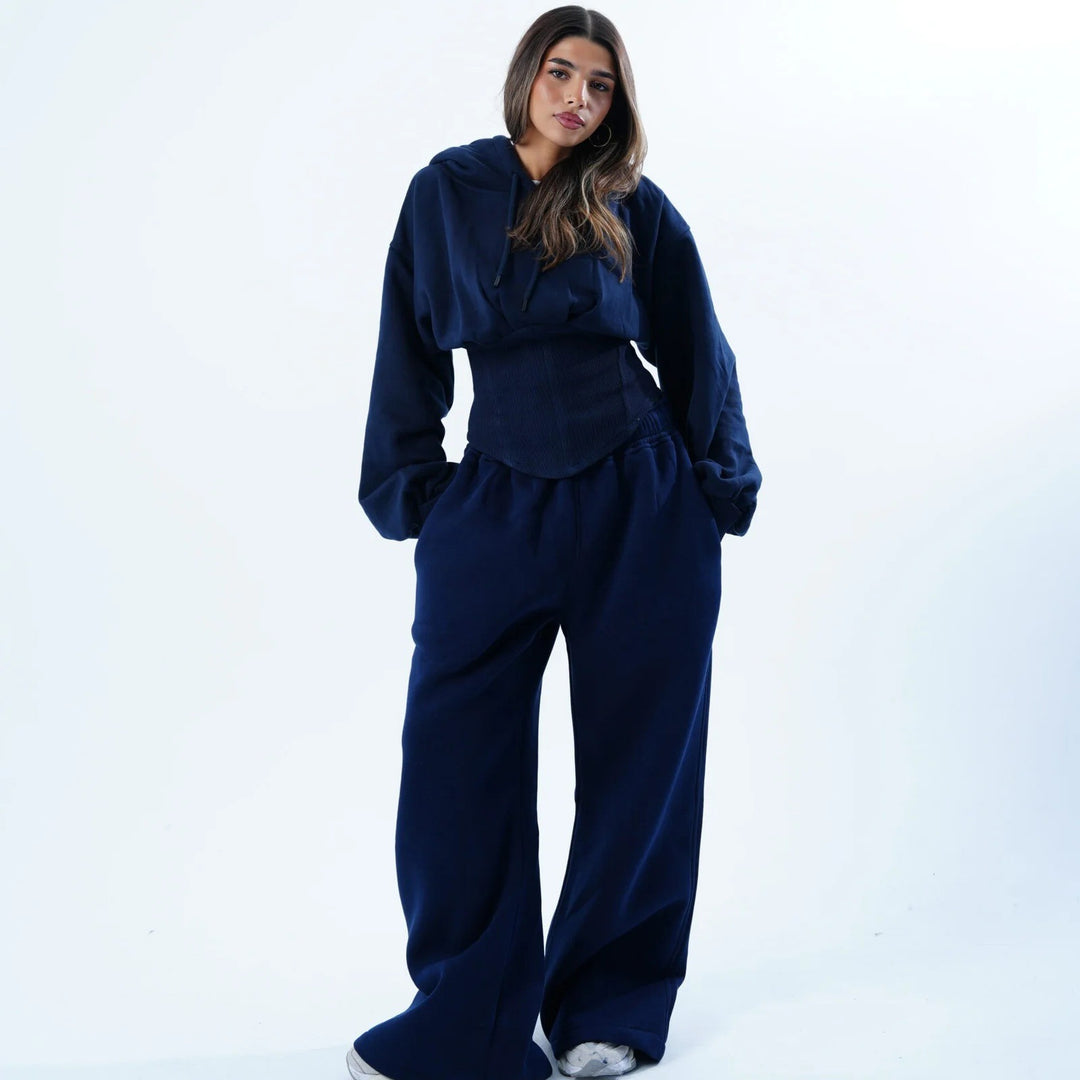 Damen lässiger Oversized Hoodie mit figurschmeichelndem Schnitt und weitem Bund Drune