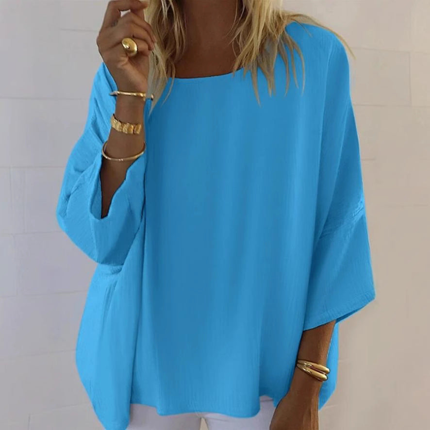 Damen Leichte Batwing Bluse Drune