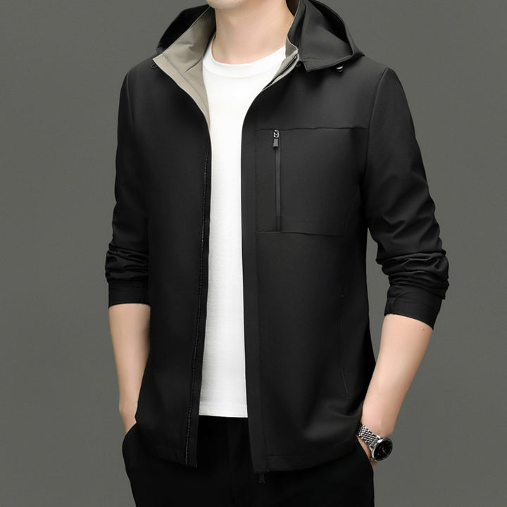 Herren Allwetterjacke mit hohem Kragen und atmungsaktiver Technologie Drune