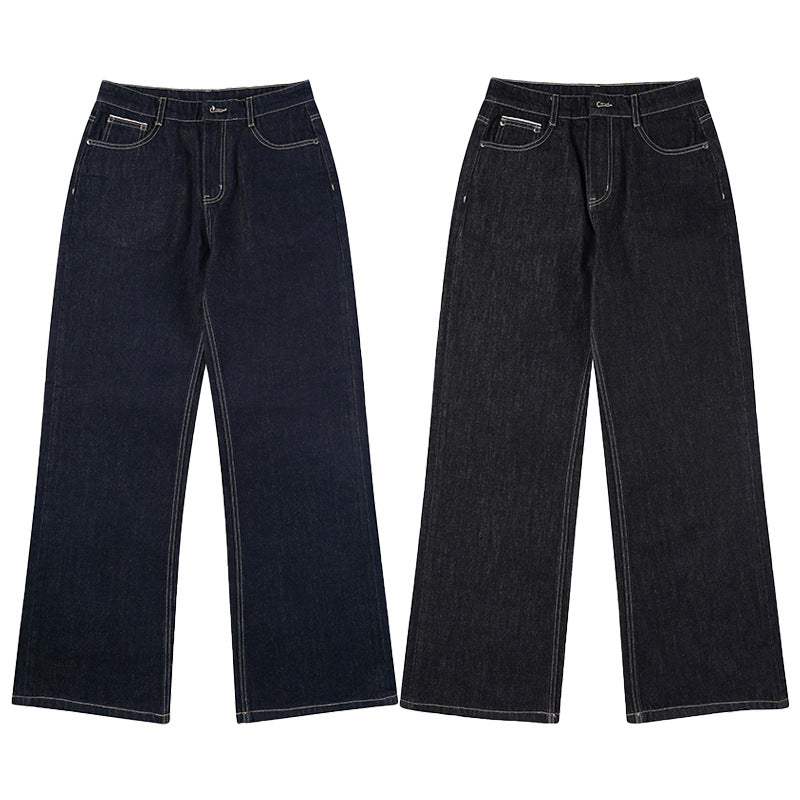 Herren weite Relaxed-Fit Jeans aus rohem Denim Drune
