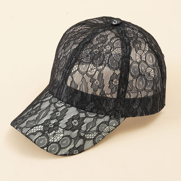 Damen Baseballmütze mit elegantem Spitzenmuster und atmungsaktiver Struktur Drune