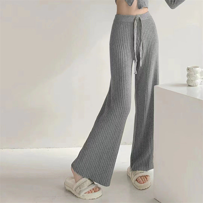 Damen Wickel-Pullover mit elegantem Rippdesign und V-Ausschnitt Drune