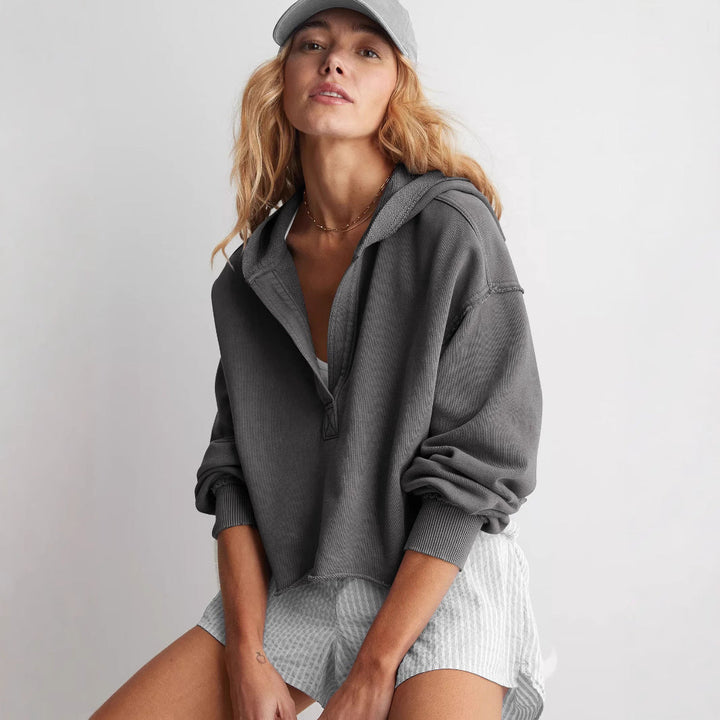Damen Oversized Kapuzenpullover Drune