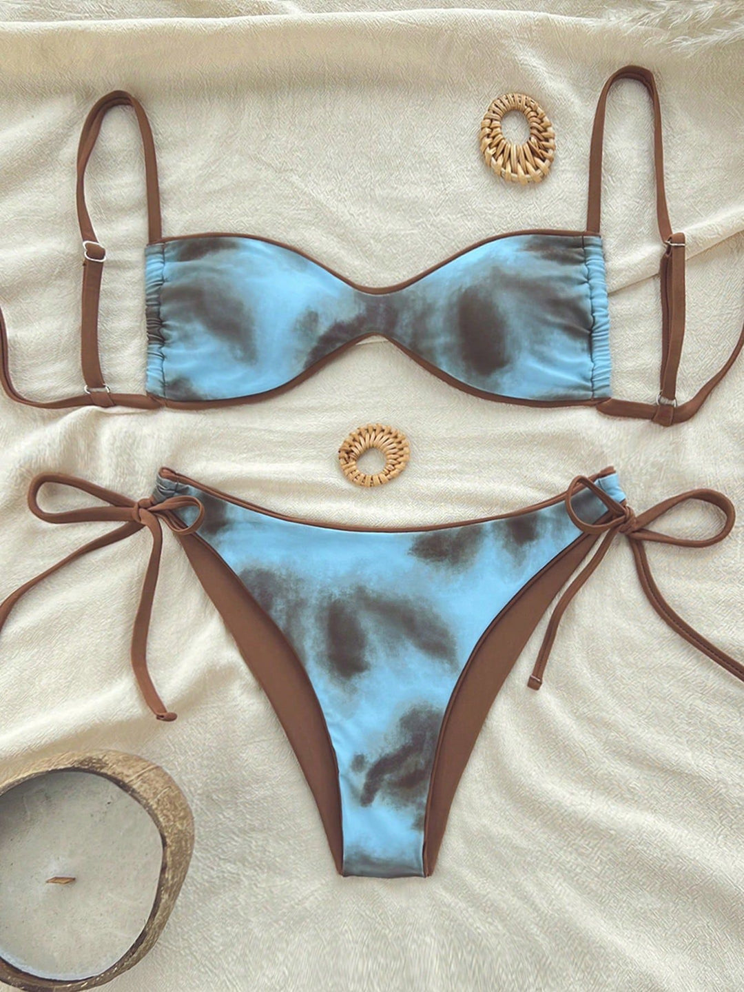 Damen Push-Up Bikini mit raffiniertem Animal-Print und verstellbaren Trägern Drune