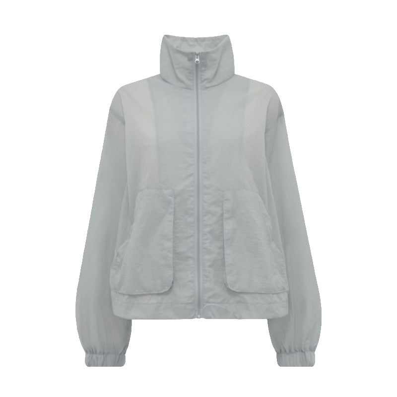 Damen leichte Sportjacke mit voluminösen Ärmeln Drune