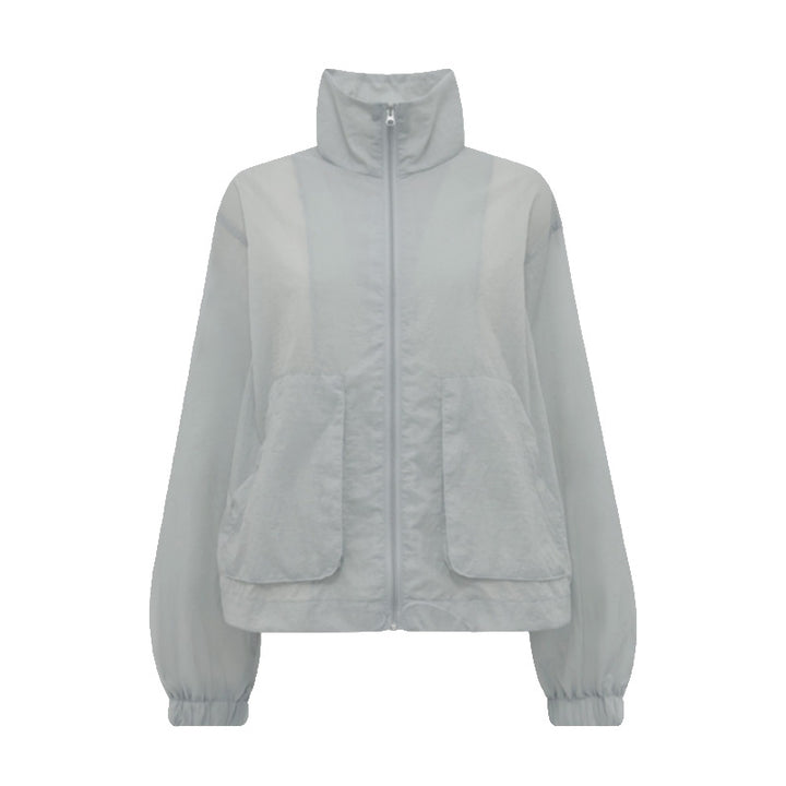 Damen leichte Sportjacke mit voluminösen Ärmeln Drune