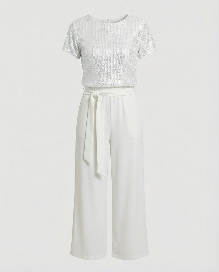 Damen Zweiteiler Set Pailletten elegant