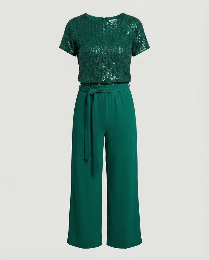 Damen Zweiteiler Set Pailletten elegant