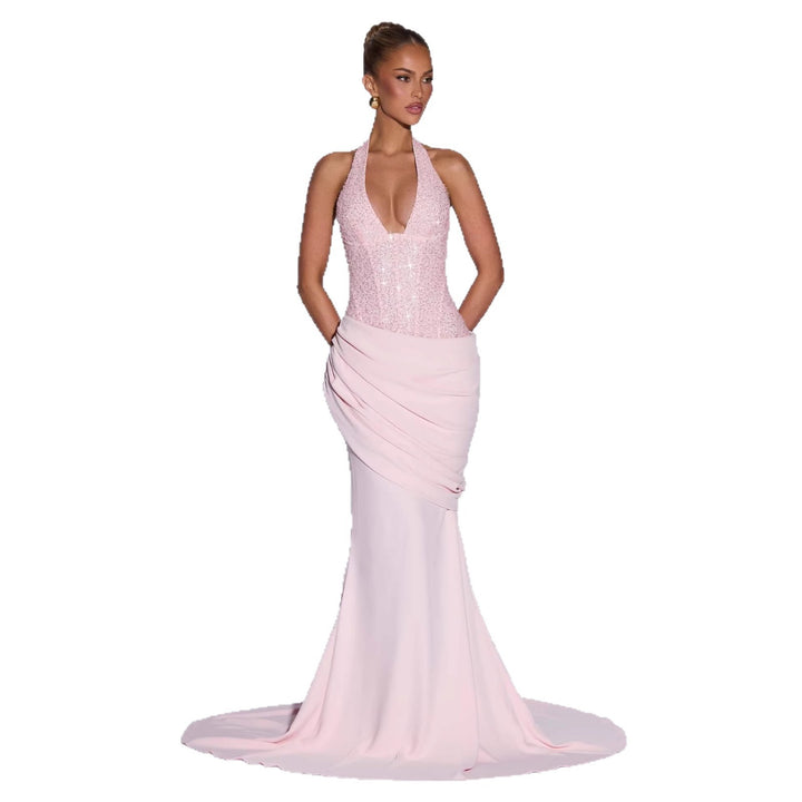 Damen Glänzendes Abendkleid mit figurbetontem Schnitt und schimmernden Pailletten Drune