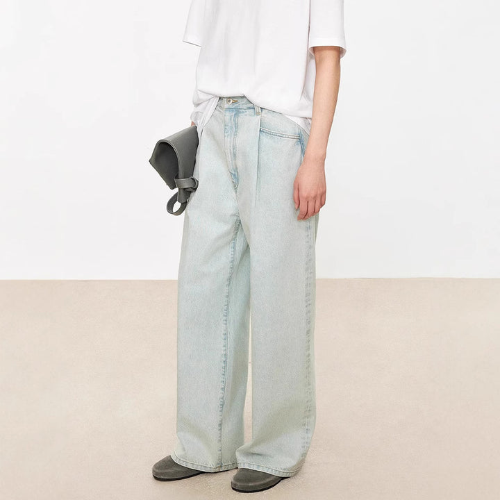Damen Weit geschnittene Mom-Jeans Drune