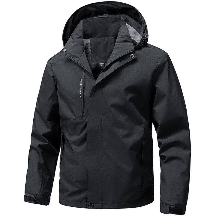 Herren Funktionsjacke mit abnehmbarer Kapuze Drune