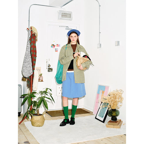 Unisex Oversize Karo-Hemd mit kastiger Silhouette, geradem Saum und aufgesetzter Brusttasche Drune