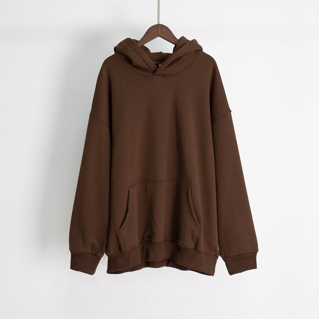 Damen Bequemer oversized Kapuzenpullover mit Kängurutasche Drune
