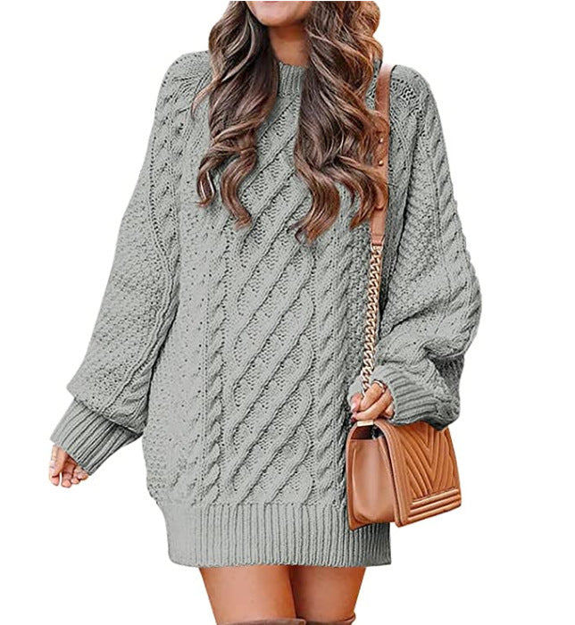 Damen Grobstrickpullover mit Zopfdesign und lässiger Silhouette Drune