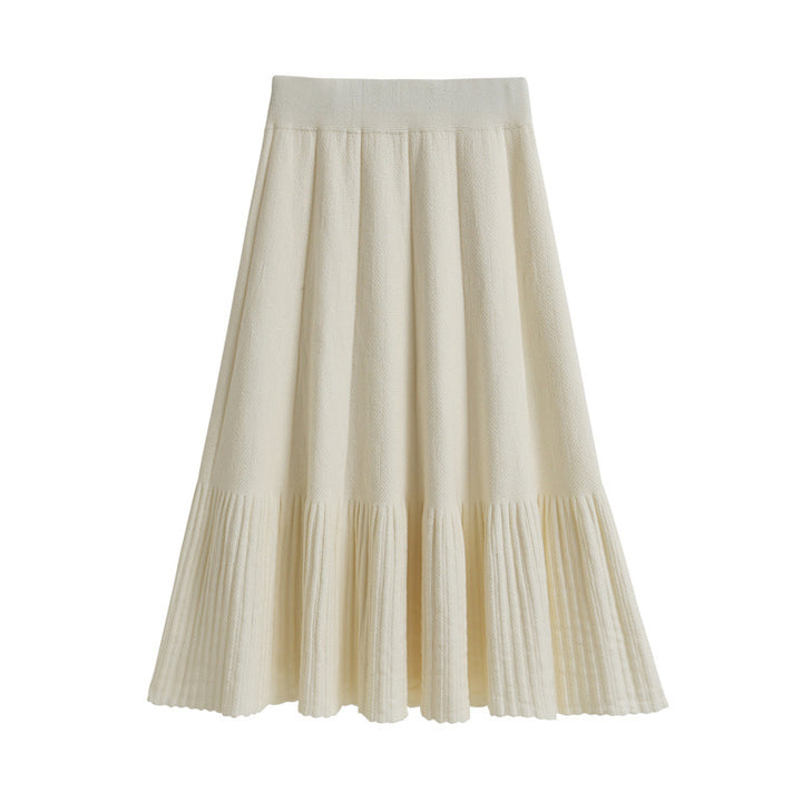 Damen Plissierter Maxi-Rock mit stylishen Falten Drune