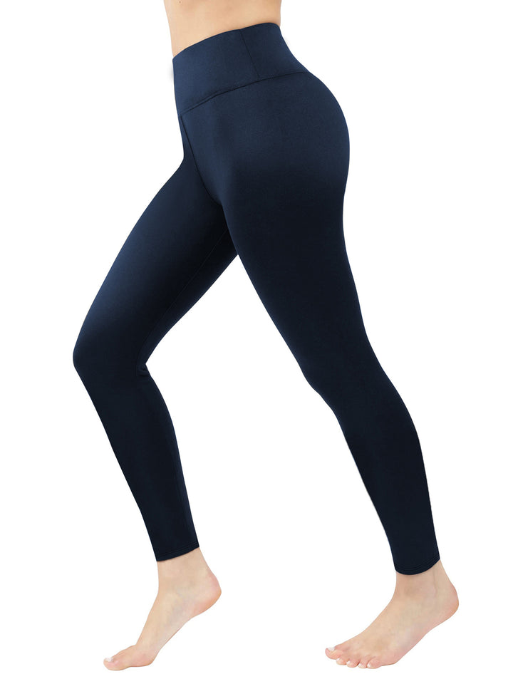 Damen Figurformende High‑Waist Leggings aus meliertem Power‑Stretch mit breitem Komfortbund Drune