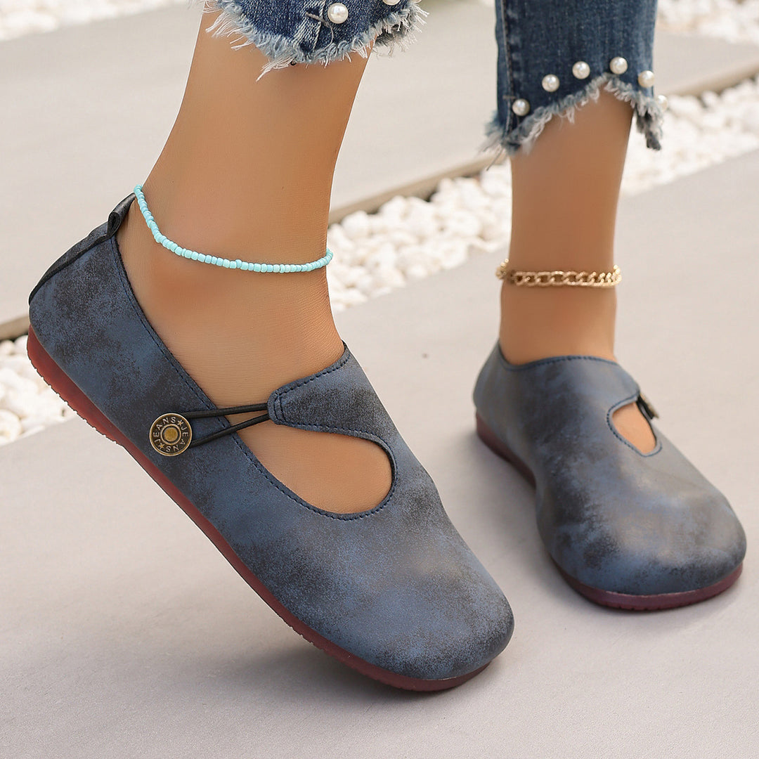 Damen elegante Mary Jane Ballettschuhe Drune