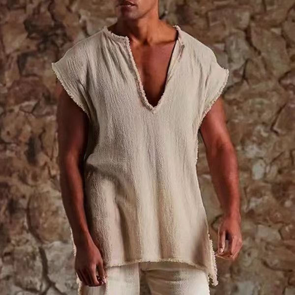 Herren lockeres Tunika-Shirt Drune