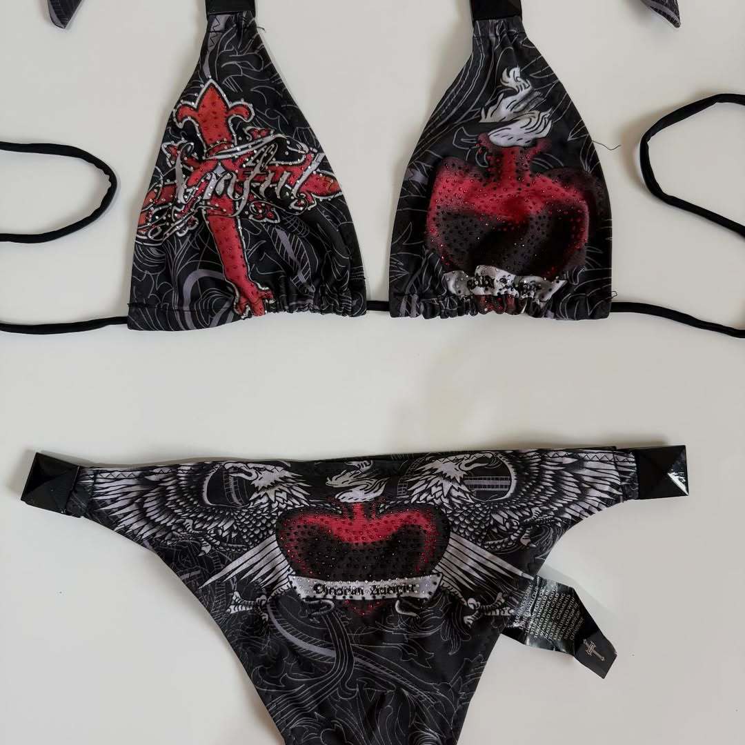 Damen Designer-Bikini mit kreativem Grafiken Drune