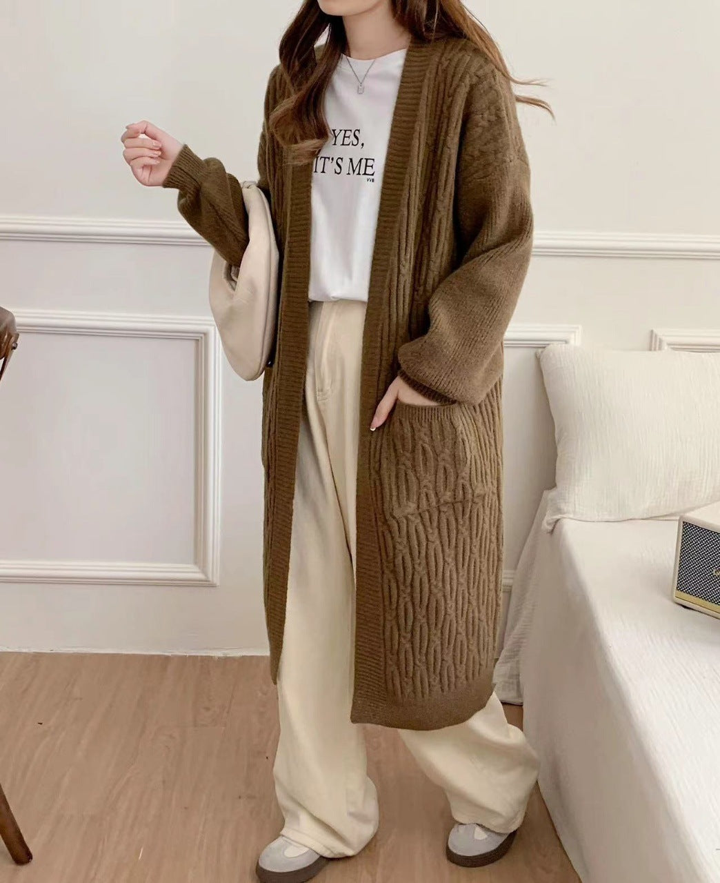 Damen Oversized Strickjacke Drune