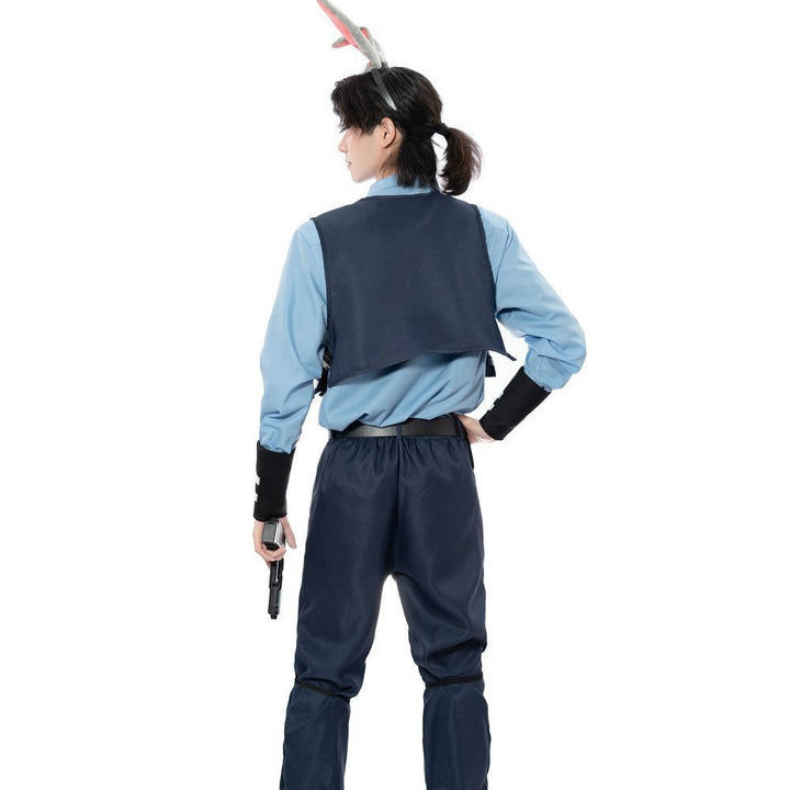 Mädchen Polizistin Kostüm mit Rüschenrock und Accessoires Drune