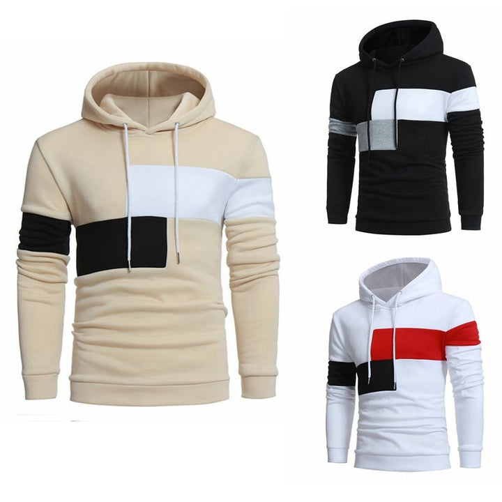 Herren sportlicher Kapuzenpullover mit Farbblockdesign Drune
