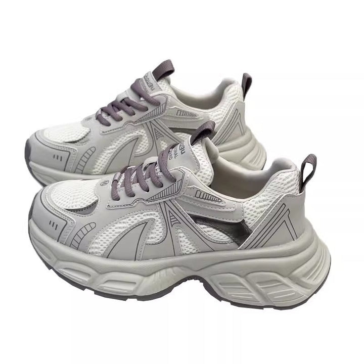 Damen Sportliche Sneakers mit atmungsaktiver Mesh-Oberfläche und gepolsterter Sohle Drune