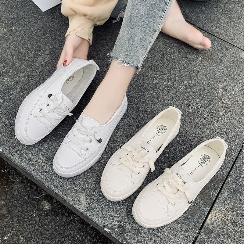 Damen Minimalistische Low-Top Sneaker aus Kunstleder mit gepolstertem Komfortfußbett Drune