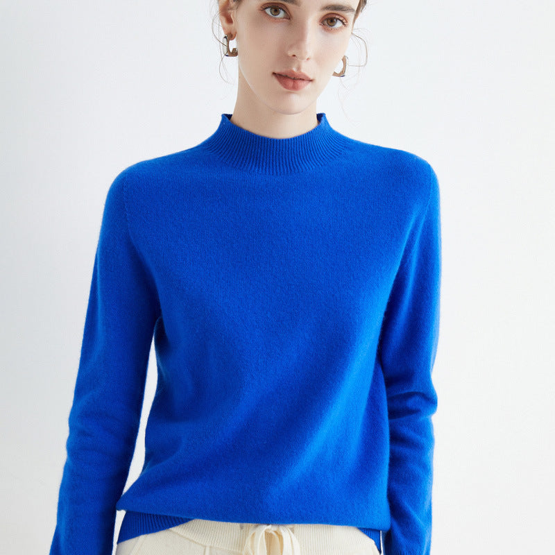 Damen Kurz-Mockneck-Pullover aus Kaschmir‑Look mit leichter Flauschoptik Drune
