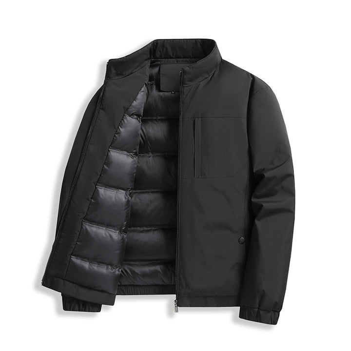 Herren thermo gefütterte Steppjacke mit Stehkragen und winddichtem Außenmaterial Drune