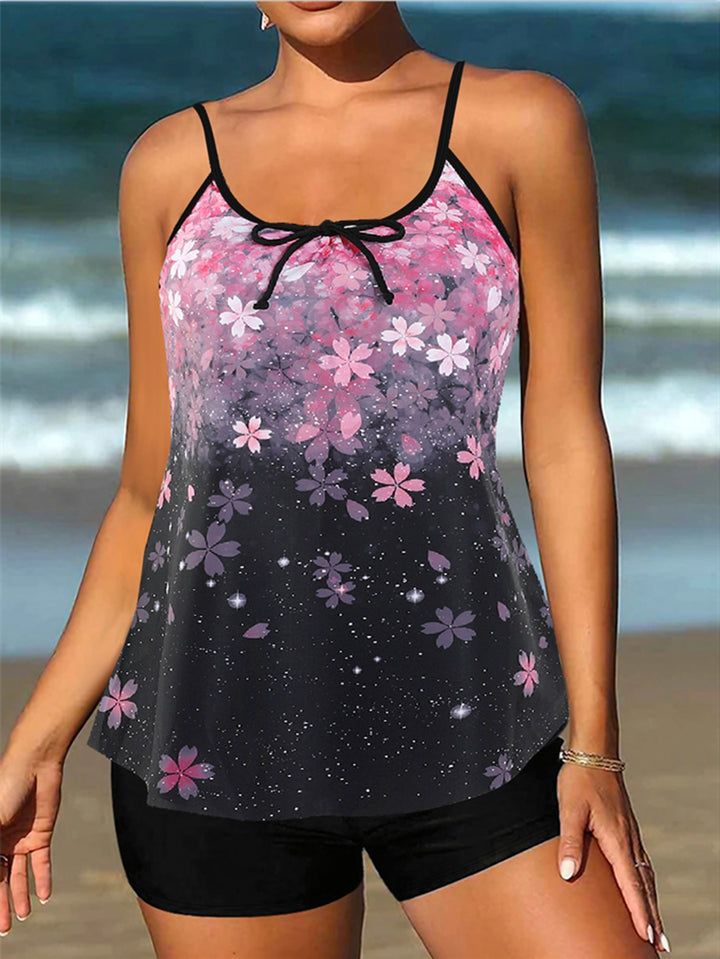 Damen lässiger Strandtop mit Shorts Drune