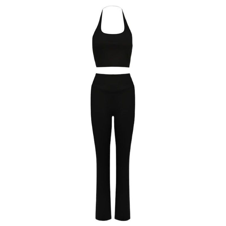 Damen Sportliches Zweiteiliges Set aus atmungsaktiven Materialien und figurbetontem Schnitt Drune