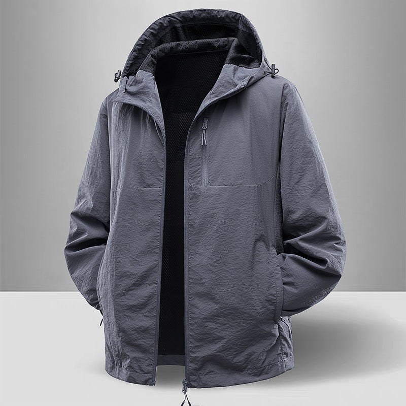 Herren Leichte und atmungsaktive Regenjacke Drune