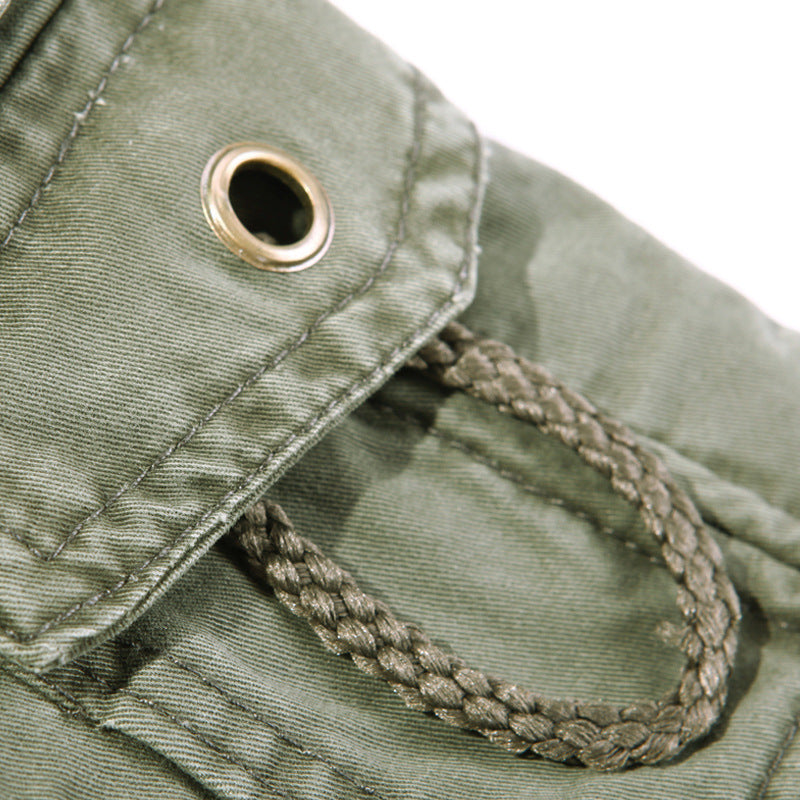 Herren Robuste Cargo-Arbeitshose mit Mehrfach‑Taschen, Kniefalten und Relaxed‑Fit Drune
