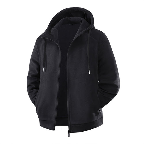 Herren Fleece-Softshell Hybridkapuzenjacke mit Teddy-Innenfutter & verstellbarer Kapuze Drune