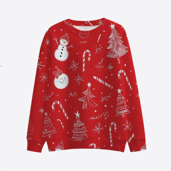 Damen Festlicher Weihnachts-Sweatshirt Drune