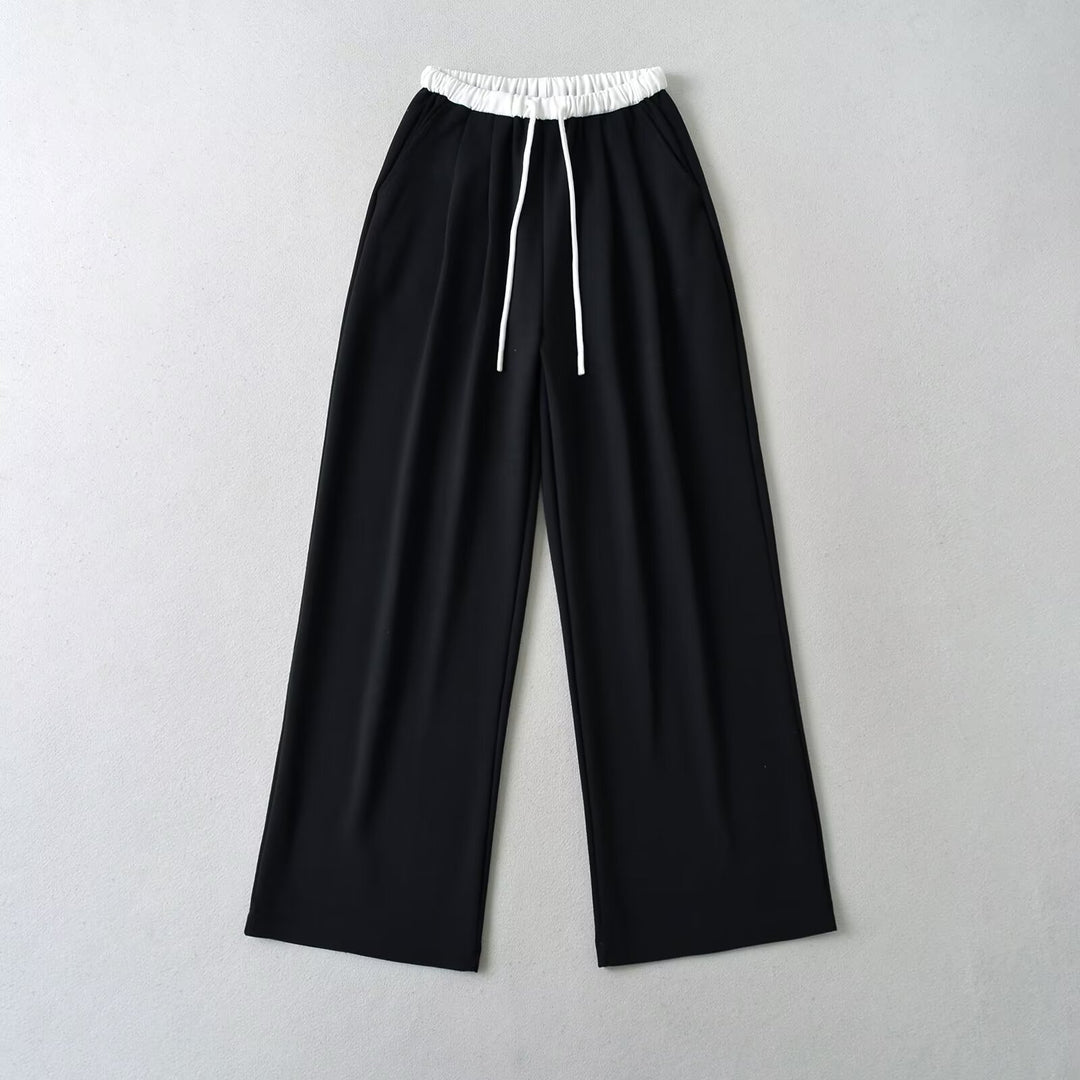 Damen gemütliche Sweatpants mit elastischem Bund und seitlichen Taschen Drune