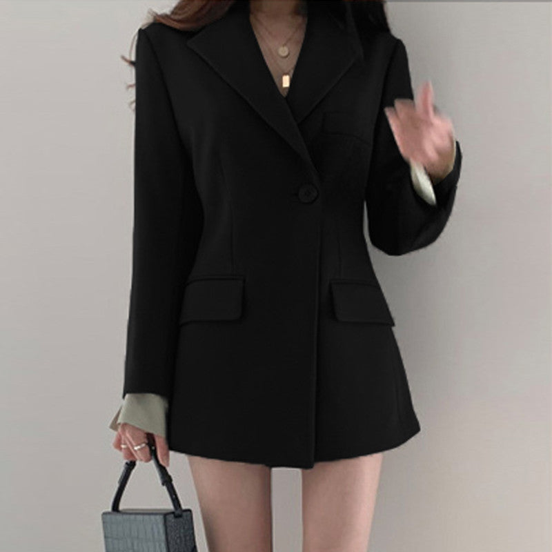Damen Eleganter Kurzblazer mit Schalkragen Drune