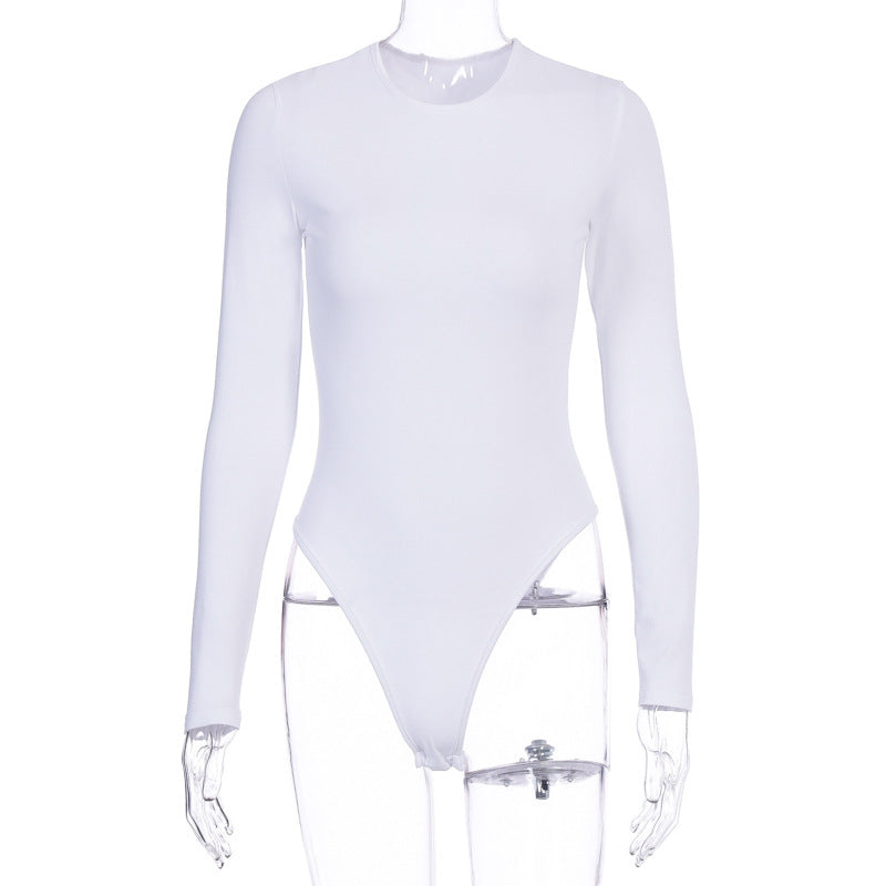 Damen Figurbetonter Langarm-Bodysuit Drune