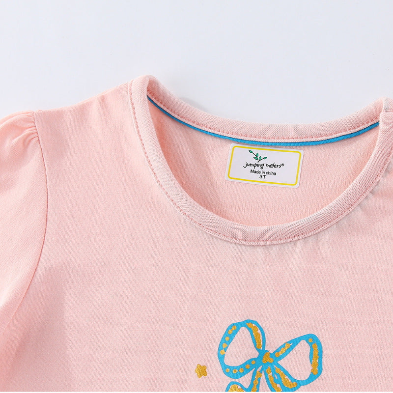 Mädchen T-Shirt mit buntem Pferdedruck Drune