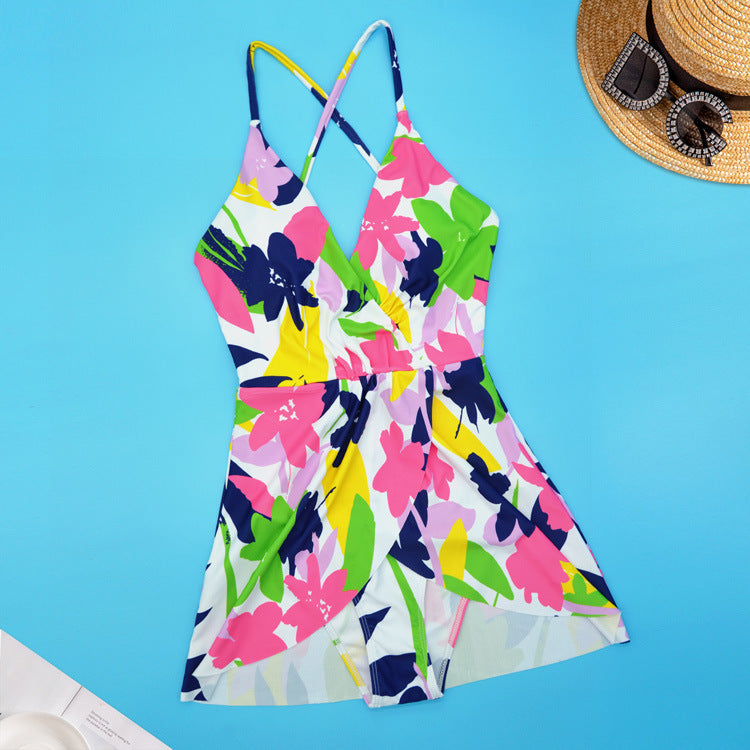 Damen Floral gestalteter Strandanzug Drune