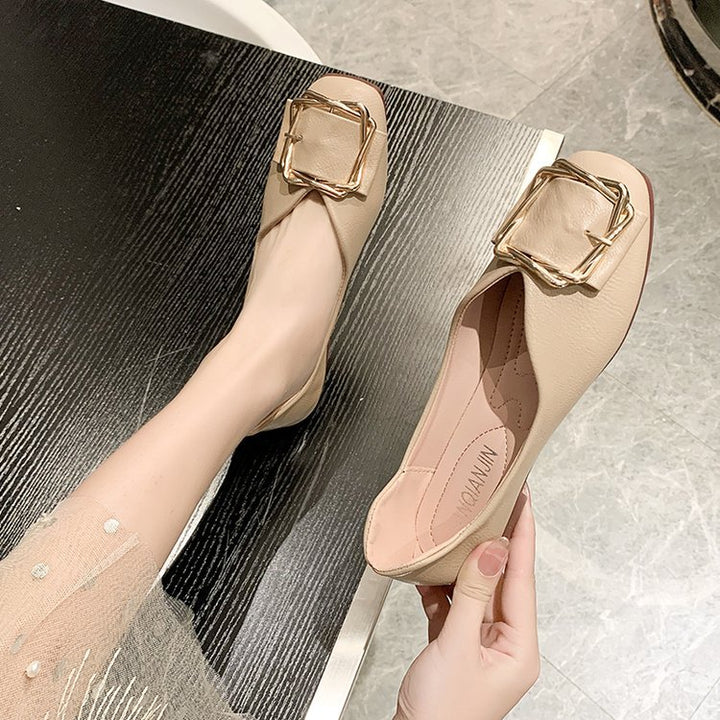 Damen Ballerinas mit dekorativer Schnalle und luxuriösem Innenfutter Drune