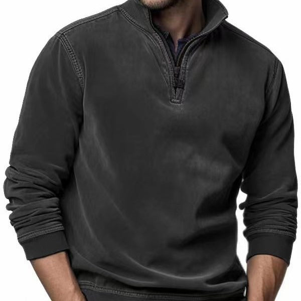 Herren sportlicher Pullover mit praktischem Stehkragen Drune