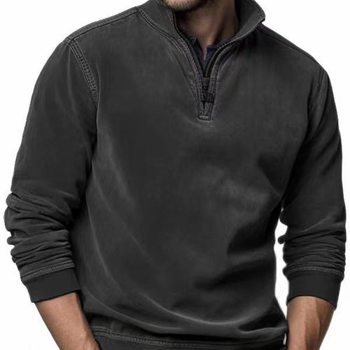 Herren sportlicher Pullover mit praktischem Stehkragen Drune