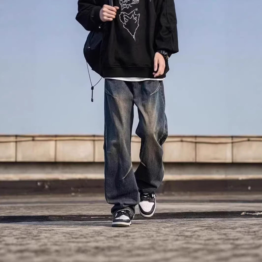 Herren Weitgeschnittene Jeans Drune