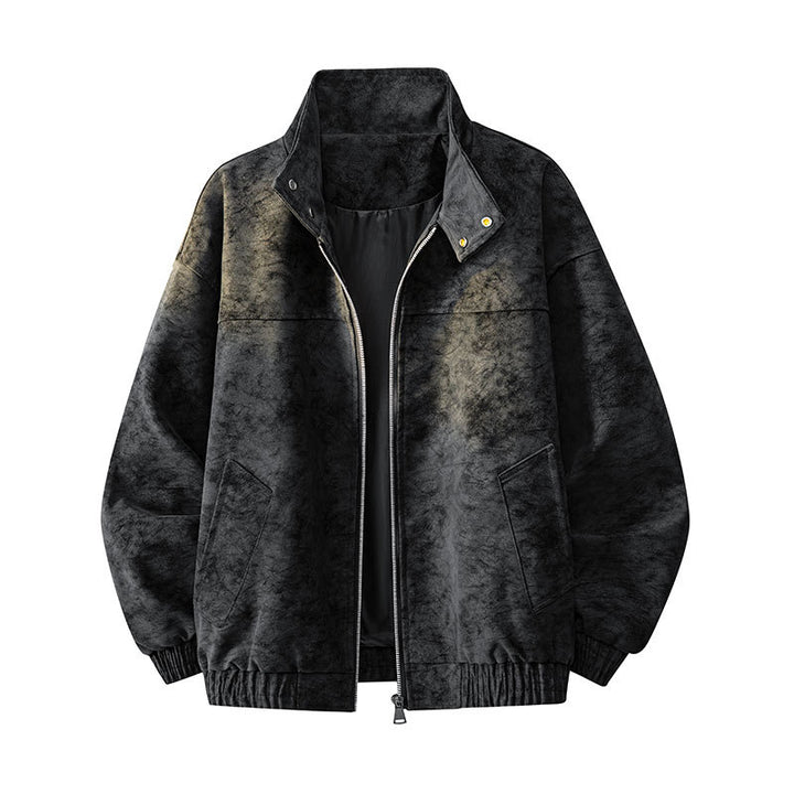 Herren Lässige Outdoor-Jacke mit hohen Kragen und praktischen Taschen Drune